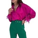 Tendencia en Moda: Análisis de la camisa con mangas de plumas Tendencia en Moda: Análisis de la camisa con mangas de plumas