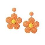 Análisis detallado: Pendientes de rafia en color naranja, la tendencia del momento en complementos de moda