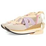 Descubre cómo lucir las cuñas malva en tus looks de moda primavera-verano