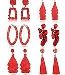 Análisis detallado: Pendientes de rafia en rojo, la tendencia imprescindible esta temporada